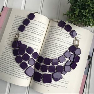 Purple statement necklace
